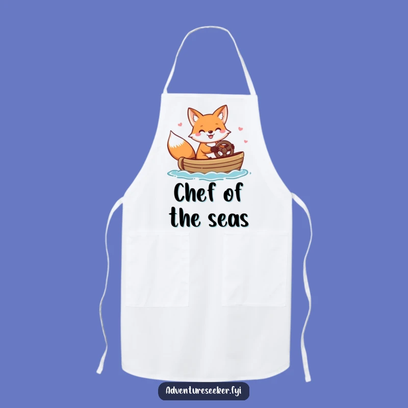 Funny Fox Steering Boat Apron - Kitchen Voyages, Excellent Funny Gift