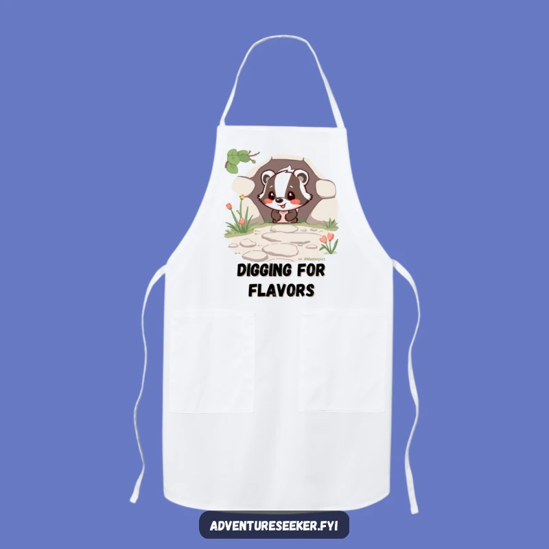 Funny Happy Badger Apron: Cook Up Adventures with This Humorous Kitchen Gear