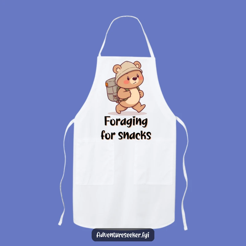 Funny Bear Explorer Apron - Cute Kitchen Adventure Wear, Perfect Funny Gift for Cooks