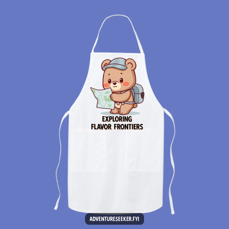 Funny Bear Chef Apron: Cute Explorer Character Kitchenware, Practical Funny Gift