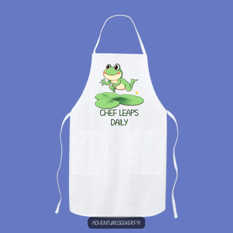 Funny Frog Leap Apron: Cook with Cheer, Perfect Gift for Kitchen Enthusiasts