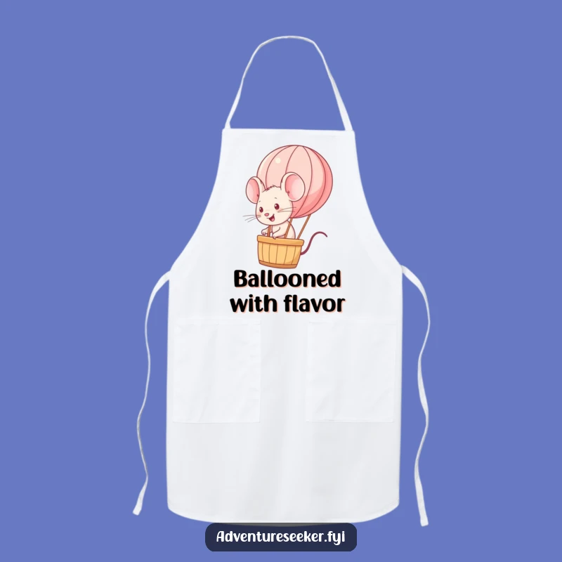 Funny Mouse Balloon Apron: Cook with Adventure, Perfect Gift for Kitchen Explorers