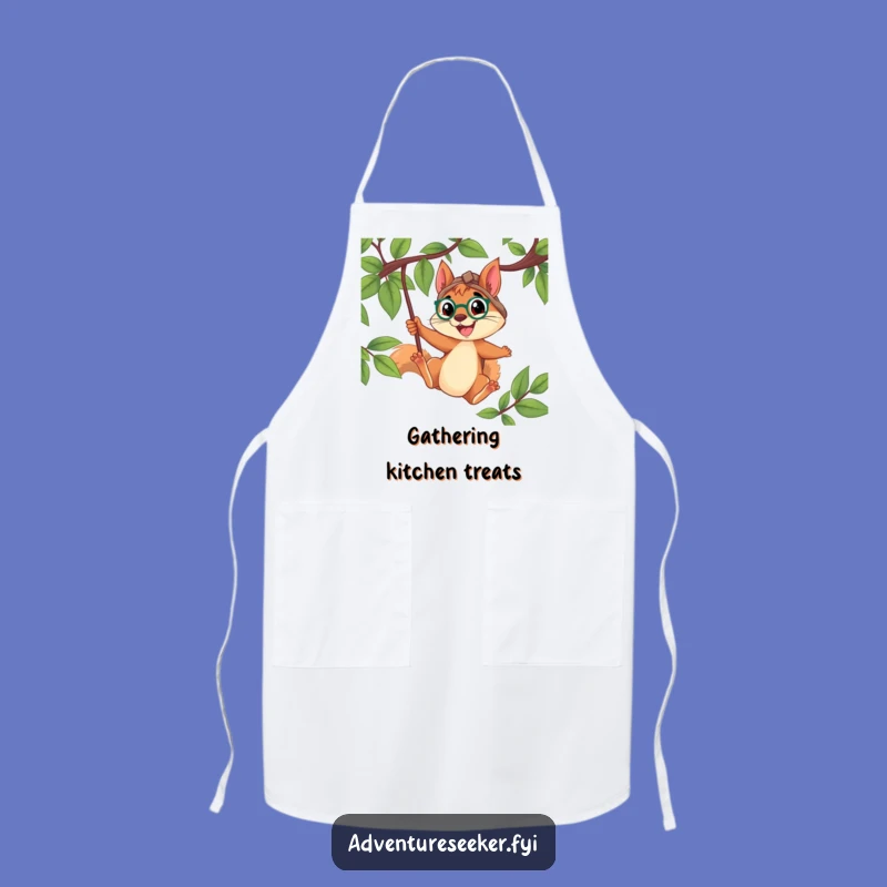 Funny Squirrel Explorer Apron: Determined Chef's Gift for Kitchen Fun