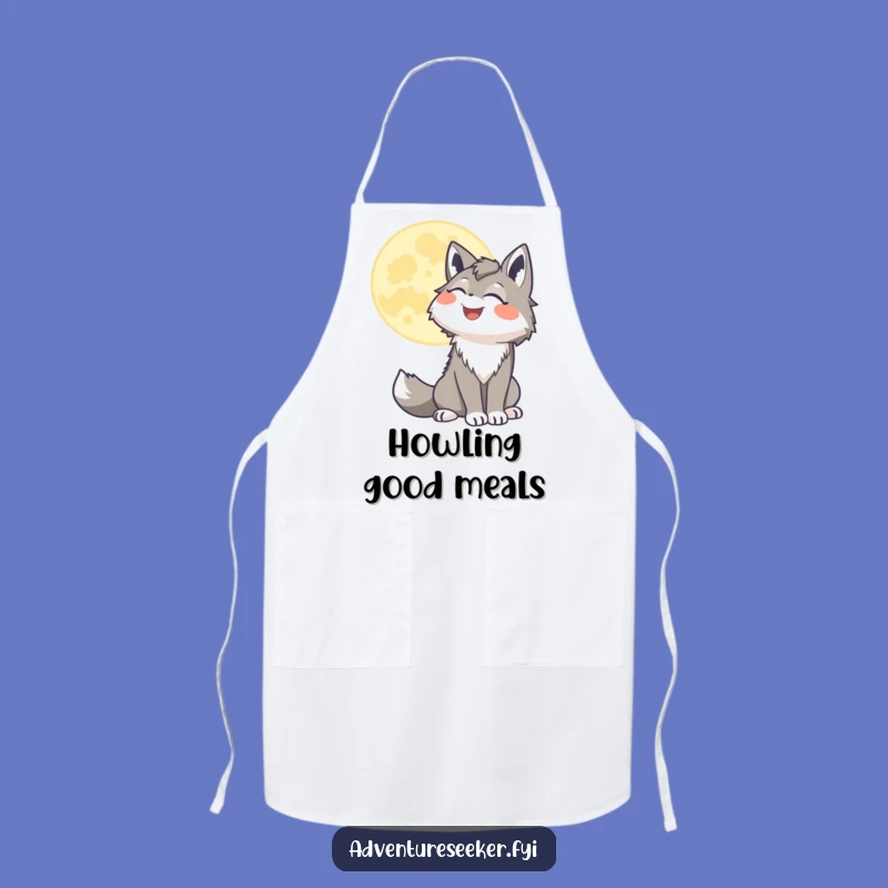 Funny Wolf Lunar Apron: Hilarious Cooking & Nighttime Fun, a Perfect Gift