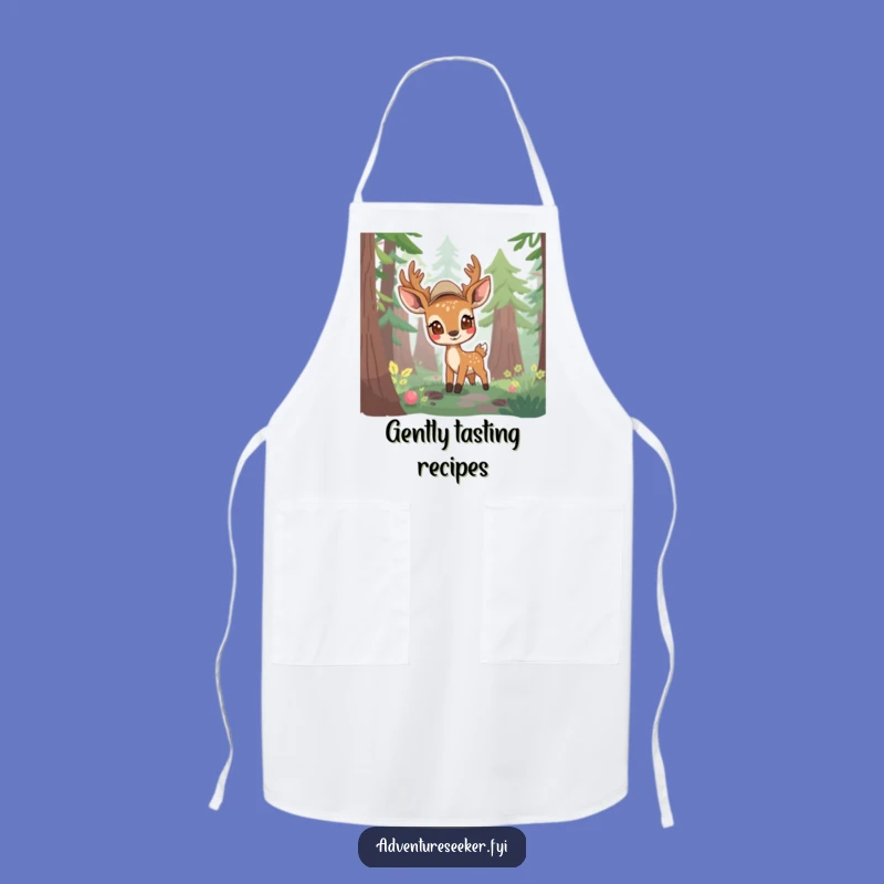 Funny Deer Scout Apron: Explore the Kitchen with Shy Curiosity!