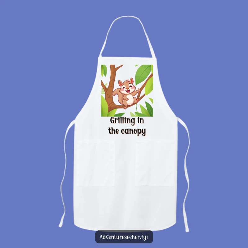 Funny Squirrel Jungle Vine Apron: Cook with Playful Flair