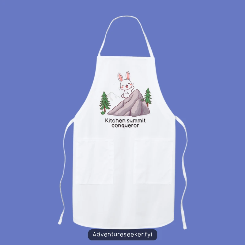 Funny Rabbit Climbing Mountain Apron - Kitchen Summit, Great Funny Gift