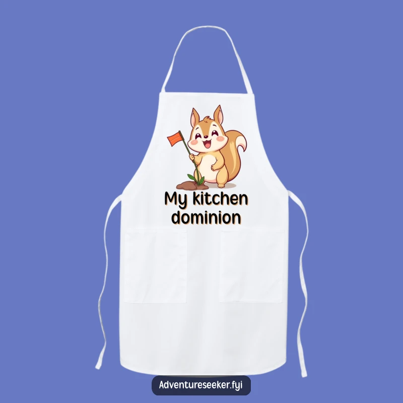 Funny Squirrel Planting Flag Apron - Kitchen Triumphs, Great Funny Gift