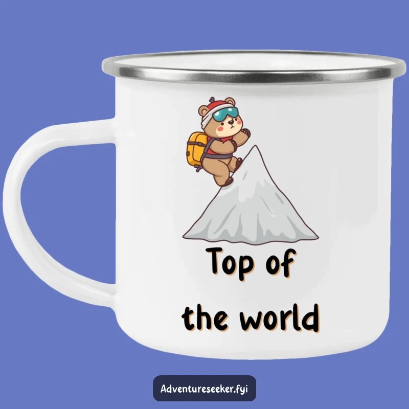 Funny Bear Mountaineer Camping Mug: Playful Climber Camp Gift