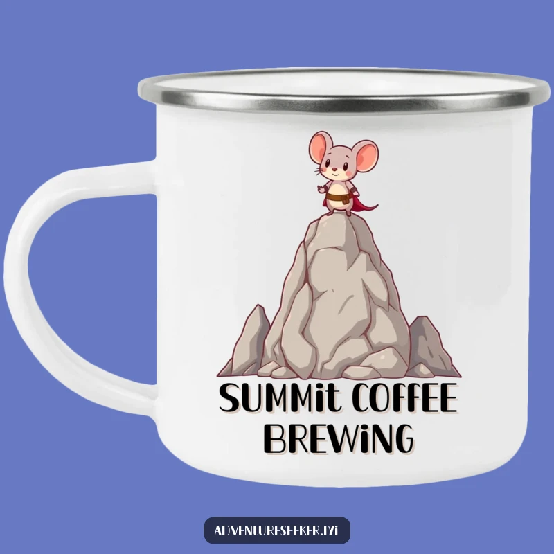 Funny Brave Mouse Rock Camping Mug: Adventure in Every Sip!