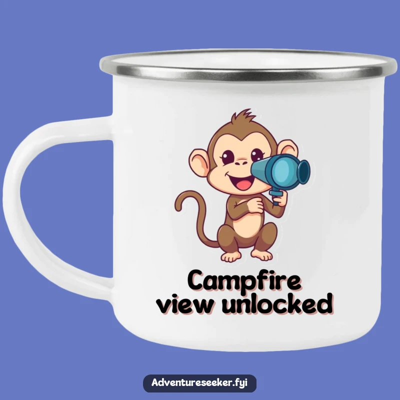 Funny Monkey Camping Mug: Your Humorous Explorer Companion