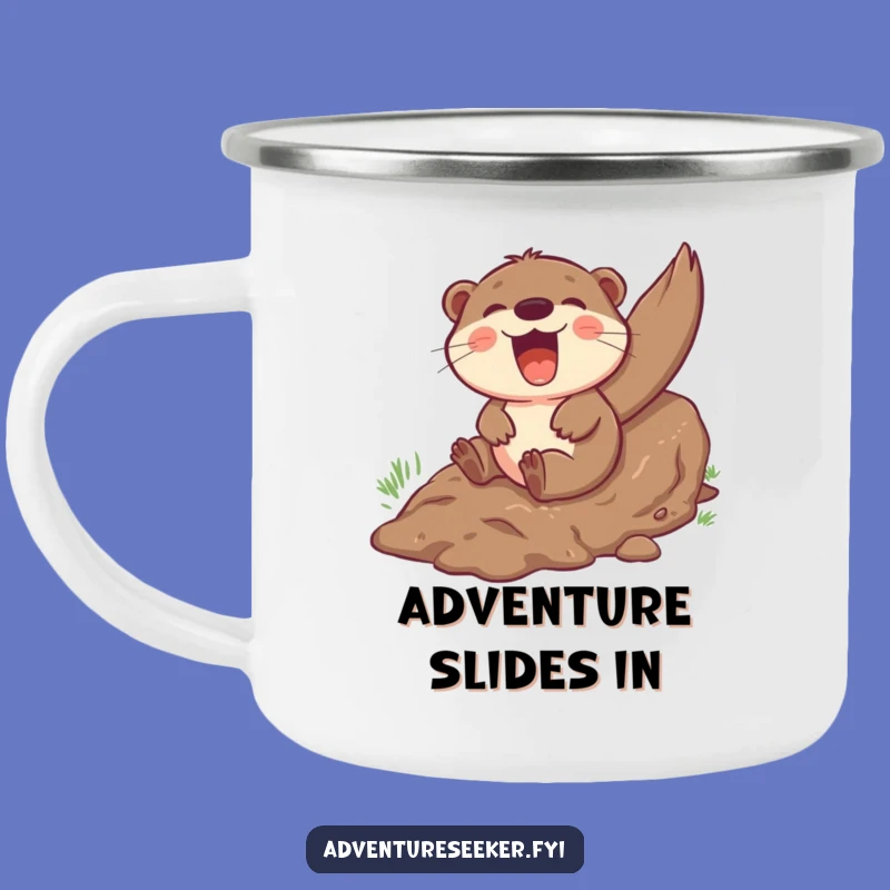 Funny Otter Campfire Mug: Hilarious Outdoor Glee, a Perfect Adventurous Gift
