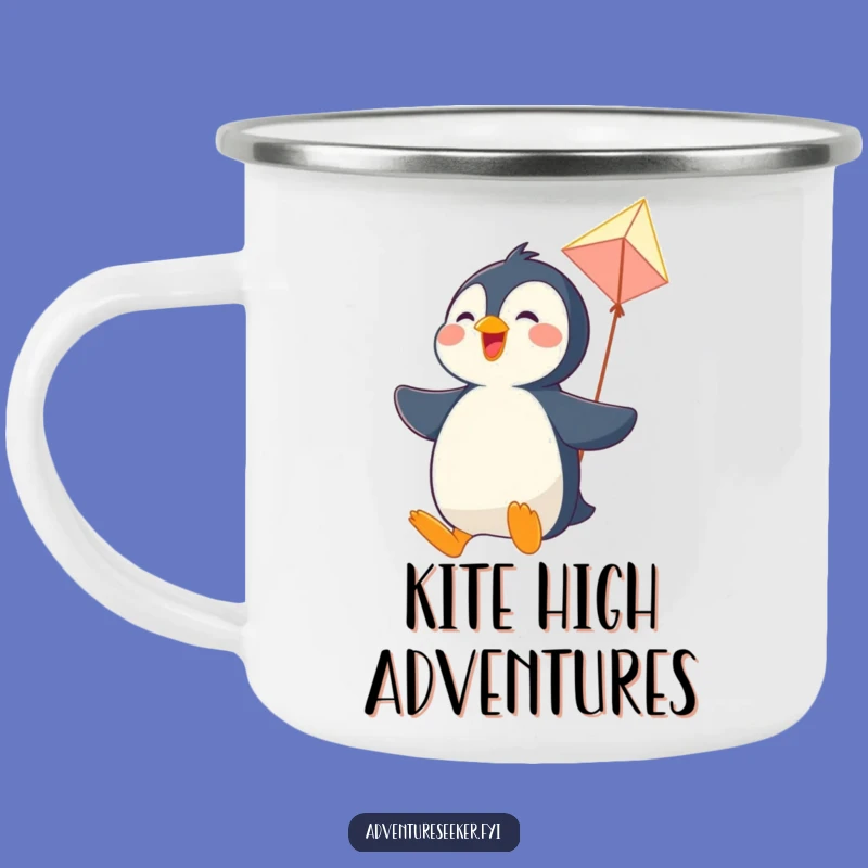 Funny Penguin Kite Camping Mug: Adventure in Every Sip!