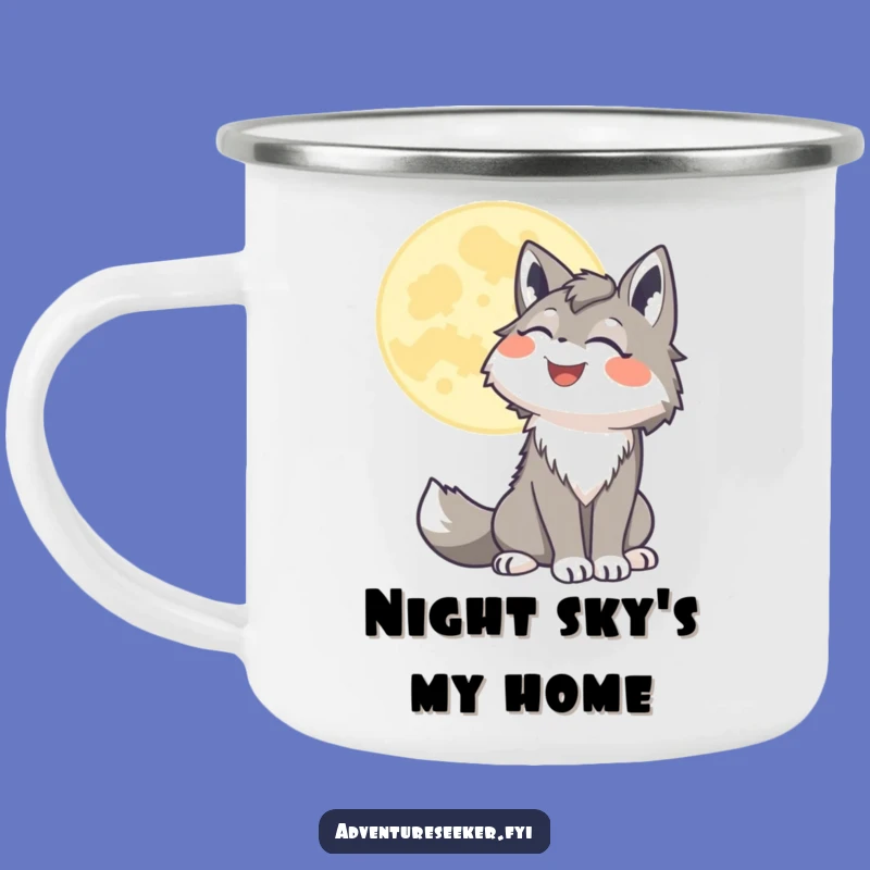 Funny Wolf Campfire Mug: Hilarious Night Howl, Perfect Adventurous Gift