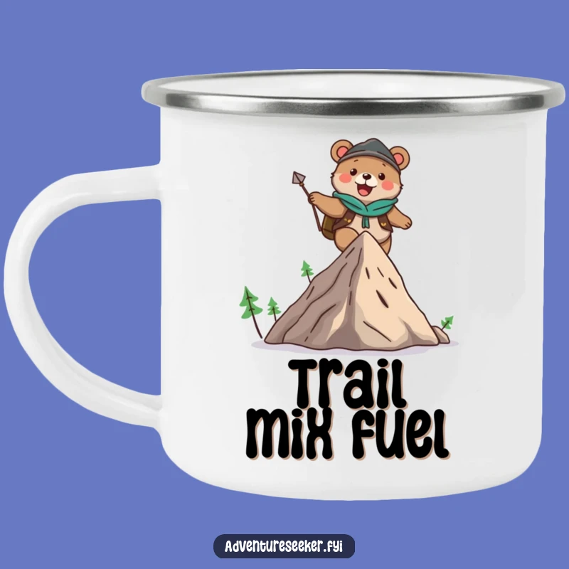Funny Bear Adventure Camping Mug: Rugged Climber Character, Hilarious Outdoor Gift