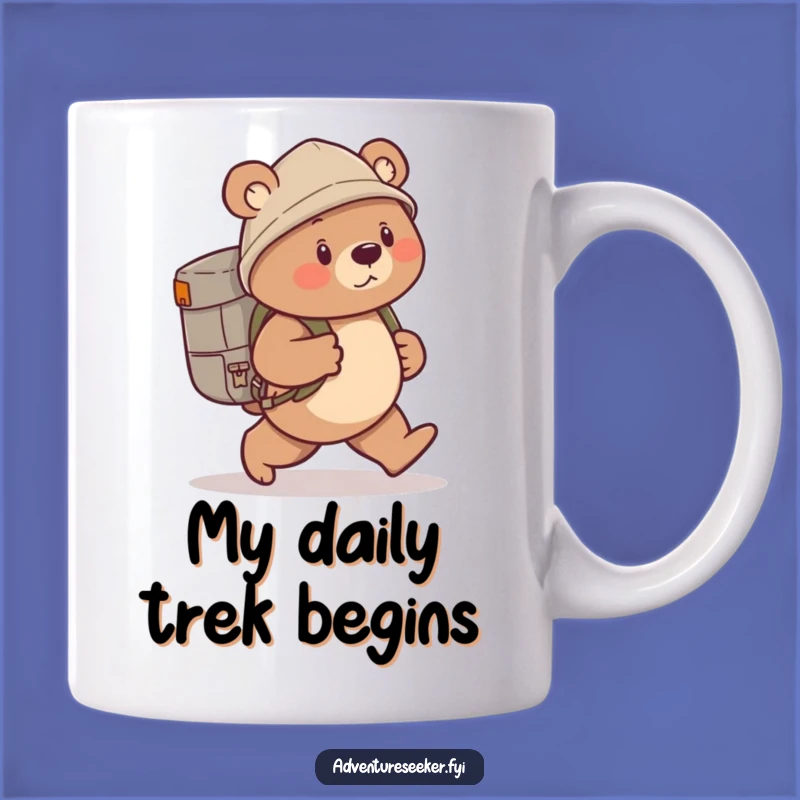 Funny Bear Explorer Mug - Adorable Adventure Design, Perfect Gift for Hikers