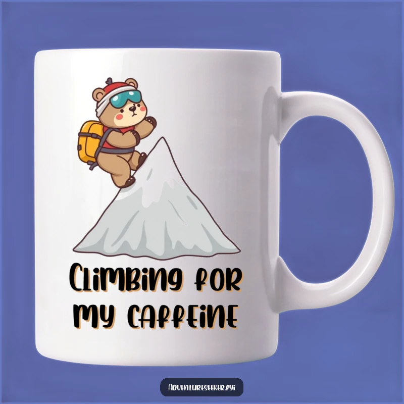 Funny Bear Mountaineer Mug: Playful Climber Gift for Adventure Lovers