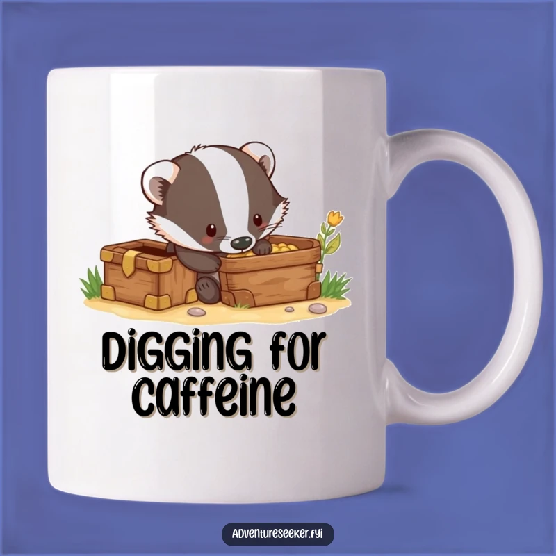 Funny Curious Badger Treasure Mug: A Hilarious Gift for Explorers!
