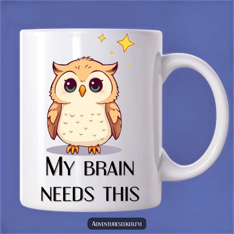 Funny Curious Owl Star Gazer Mug: Perfect Gift for Stargazers and Dreamers