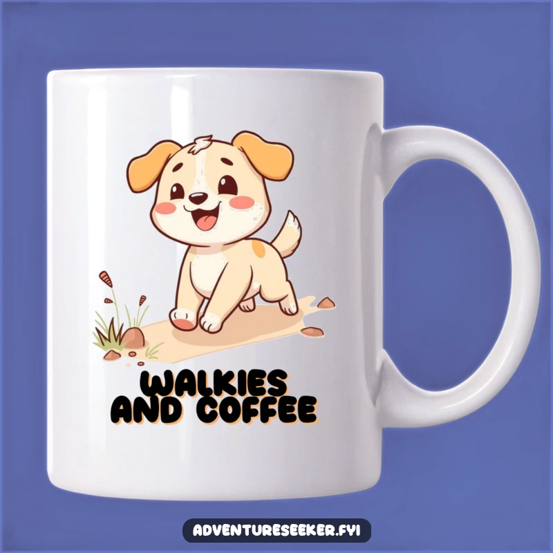 Funny Happy Dog Mug: Enthusiastic Trail Follower, Perfect Funny Gift for Dog Lovers!