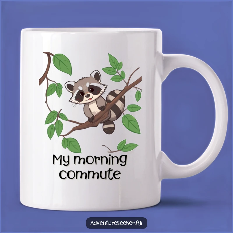 Funny Raccoon Acrobat Mug - Resourceful Jungle Explorer Design, Perfect Funny Gift