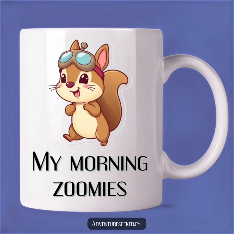 Funny Squirrel Aviator Mug - Cheerful Flying Design, Perfect Gift for Pilots