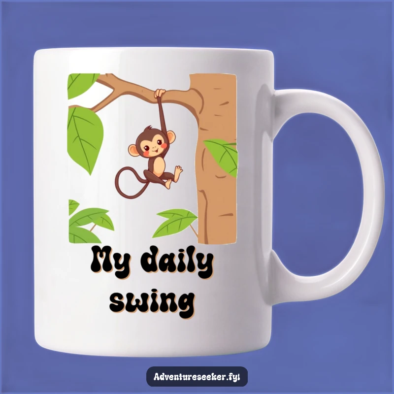 Funny Mischievous Monkey Branch Mug: Jungle Fun Gift!