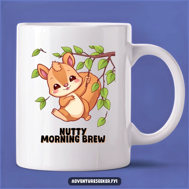 Funny Swinging Squirrel Mug: Playful Forest Fun, Perfect Funny Gift for Nature Lovers!