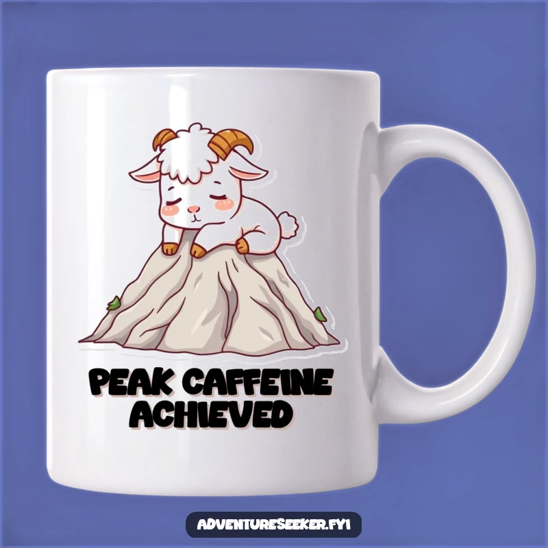 Funny Mountain Goat Mug: Relaxing Nap Humor, Perfect Gift for Hikers
