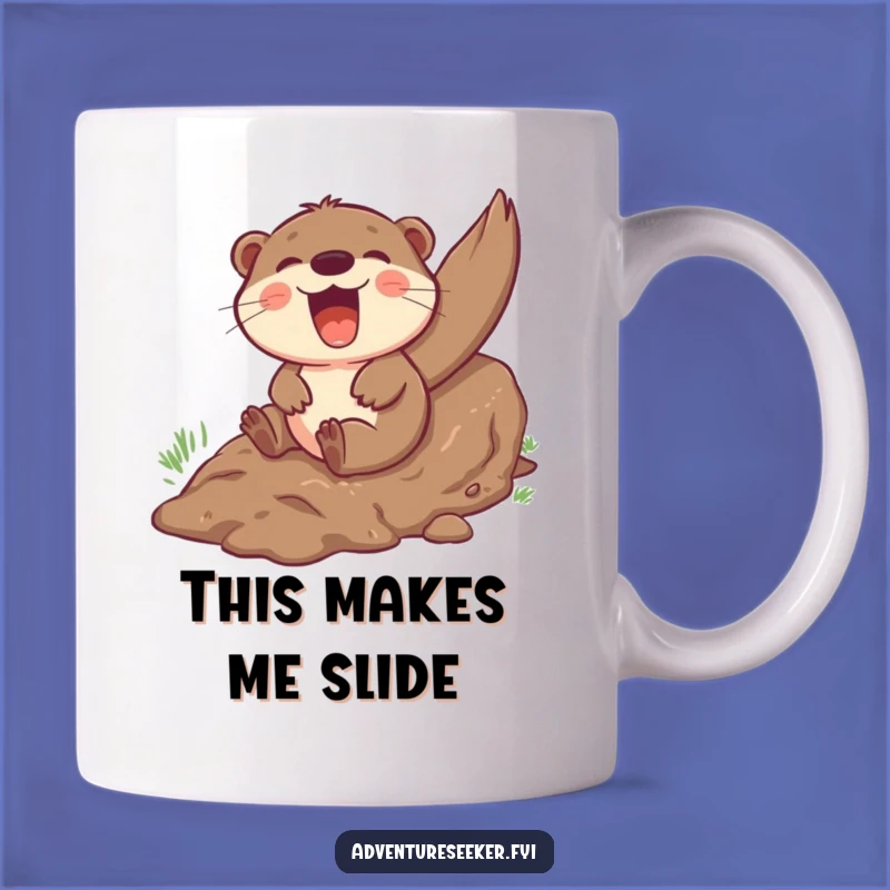 Funny Otter Slide Mug: Glee & Joyful Fun, a Hilarious Gift for Playful Souls
