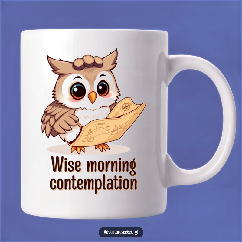 Funny Owl Navigator Mug: Wise Explorer Character, Hilarious Gift Idea