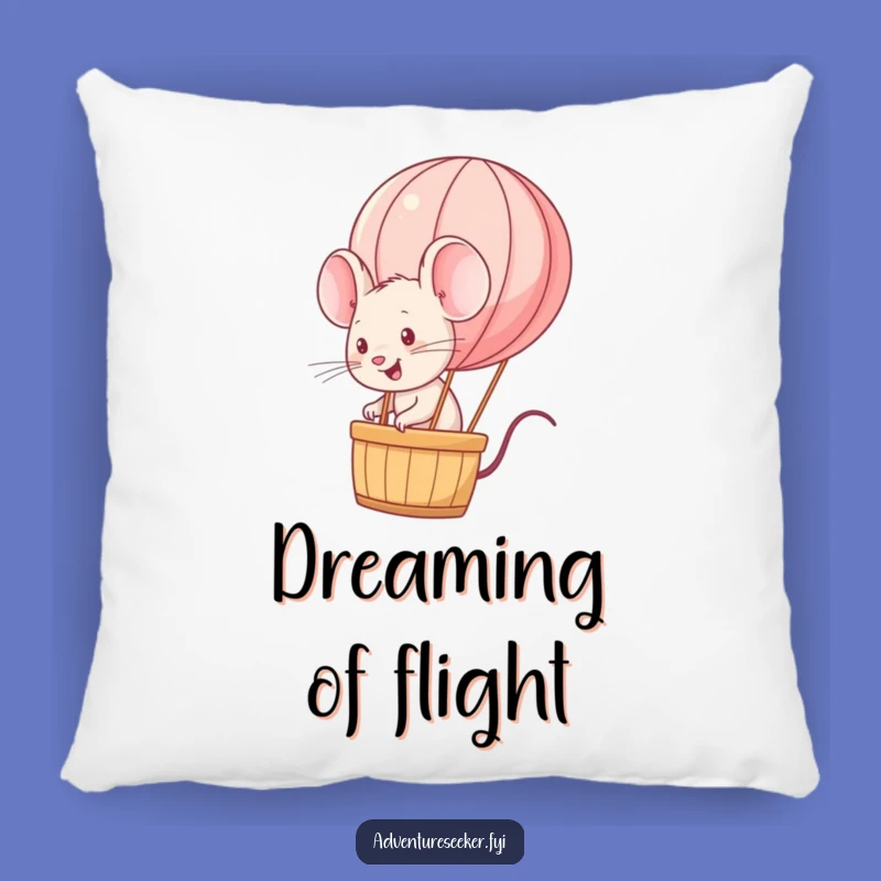 Funny Mouse Balloon Pillow: Cozy Comfort for Adventurous Dreams, Perfect Gift