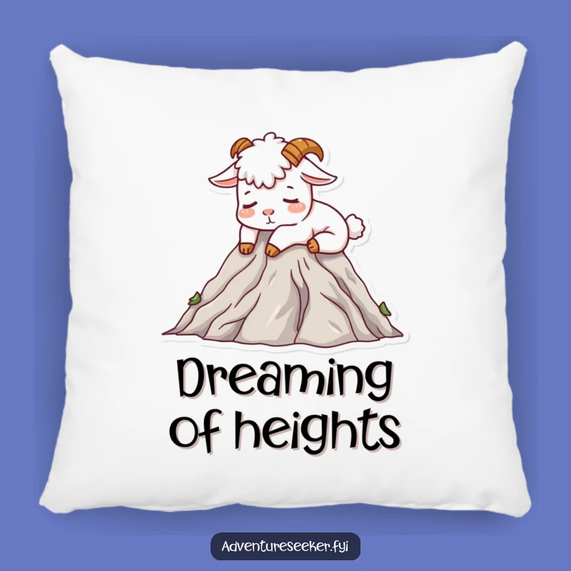 Funny Mountain Goat Pillow: Rest Your Head in Humorous Bliss