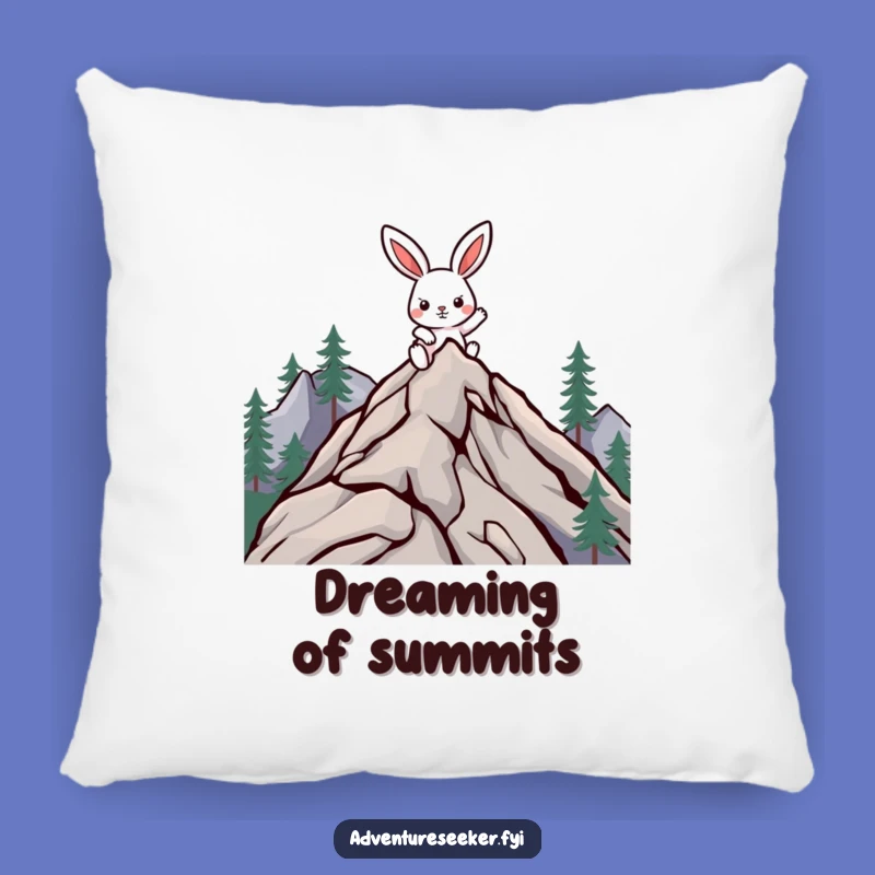 Funny Climbing Rabbit Pillow: Cozy Summit Comfort, Perfect Funny Gift for Determined Dreamers!