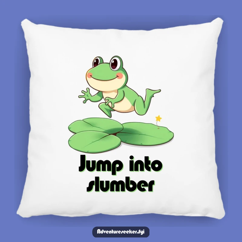 Funny Frog Leap Pillow: Cozy Comfort for Happy Dreams, Perfect Gift