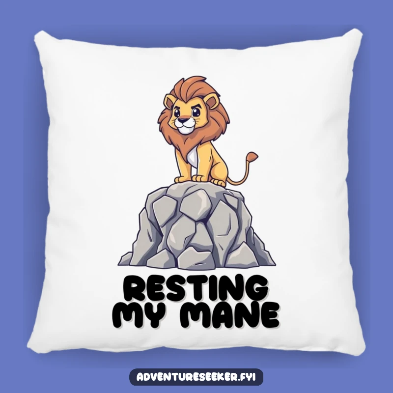 Funny Lion Pillow: Brave Character's Surveying Comfort, Cozy Funny Accent