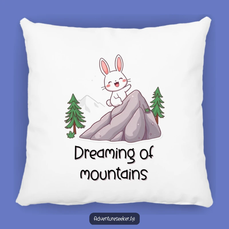 Funny Rabbit Climbing Mountain Pillow - Cozy Peak Comfort, Hilarious Funny Gift