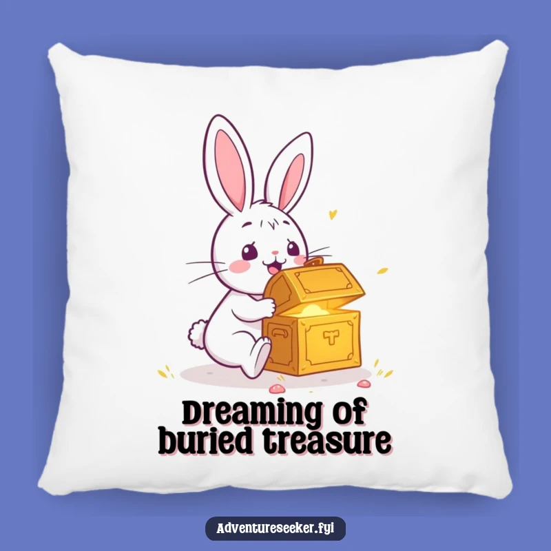 Funny Rabbit Treasure Surprise Pillow: Cozy Comfort with a Gleaming Find