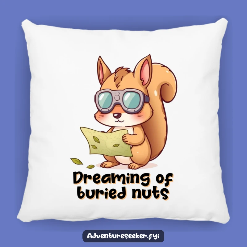 Funny Squirrel Map Pillow: Cozy Comfort for Curious Minds, Great Funny Gift