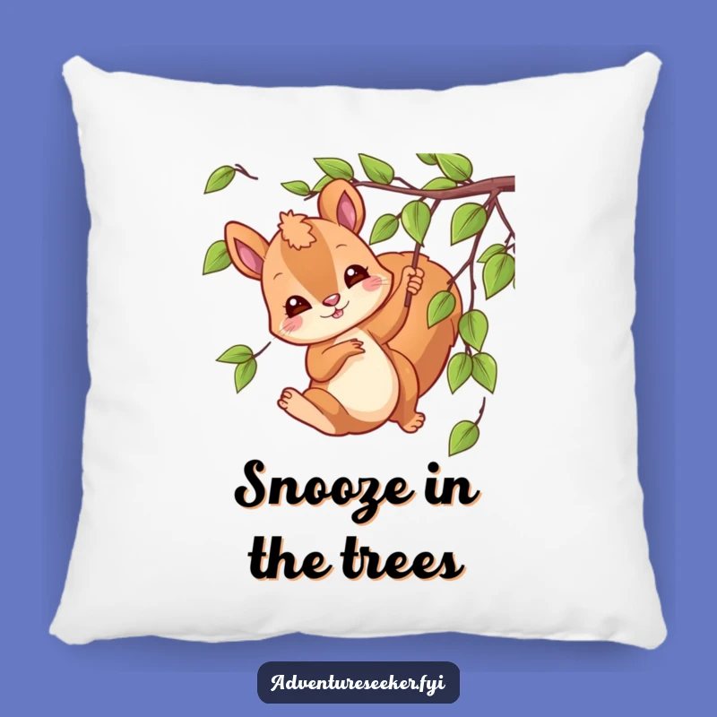 Funny Swinging Squirrel Pillow: Cozy Playful Accent, Perfect Funny Gift for Whimsical Rooms!