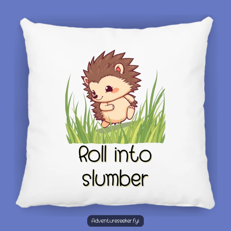 Funny Hedgehog Brave Roll Pillow: Cozy Spirit & Hilarious Comfort, a Sweet Gift