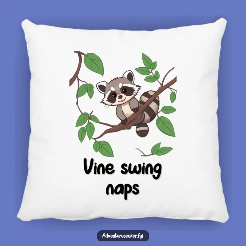 Funny Raccoon Acrobat Pillow - Cozy Jungle Comfort, Adorable Funny Gift