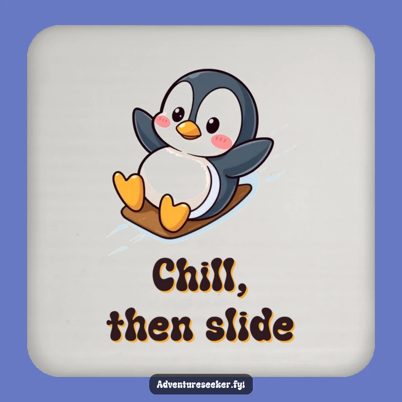 Funny Penguin Slide Coaster: Protect Surfaces with Arctic Fun, Perfect Gift!