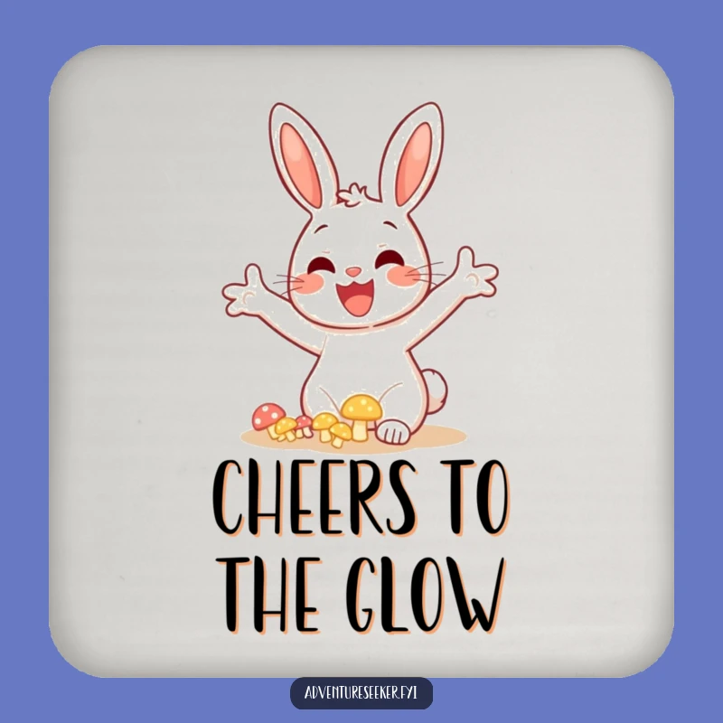 Funny Bunny Mushroom Coaster: Cheerful Discovery Protection, Perfect Funny Gift for Tables