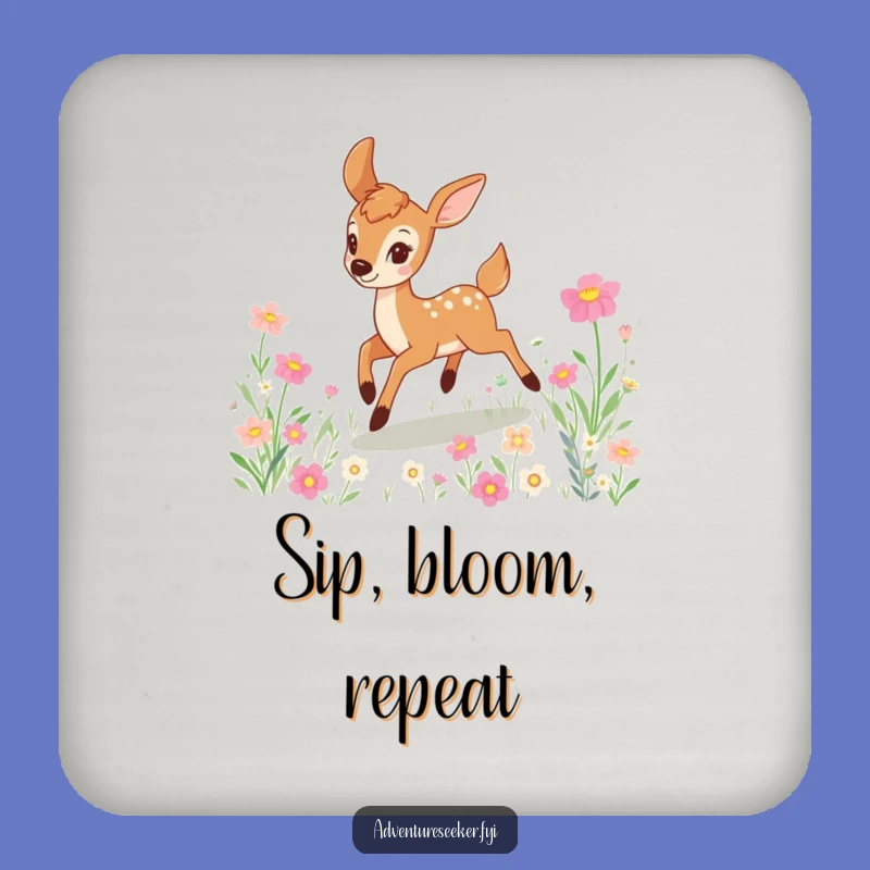 Funny Deer Flower Coaster Set: Hilarious Table Protection, Perfect Joyful Gift