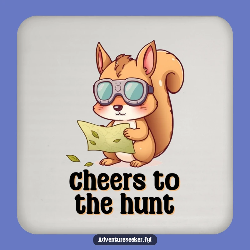 Funny Squirrel Map Coaster: Curious Discovery Protection, Perfect Funny Gift for Tables