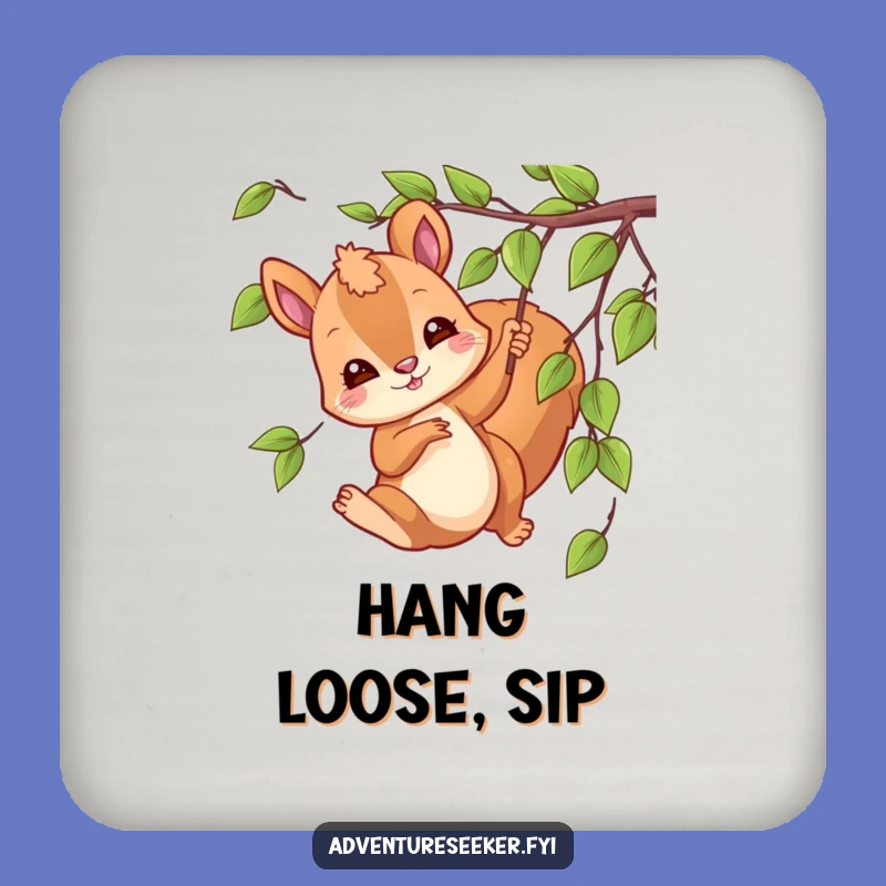 Funny Swinging Squirrel Coasters: Playful Drink Protection, Perfect Funny Gift for Forest Tables!