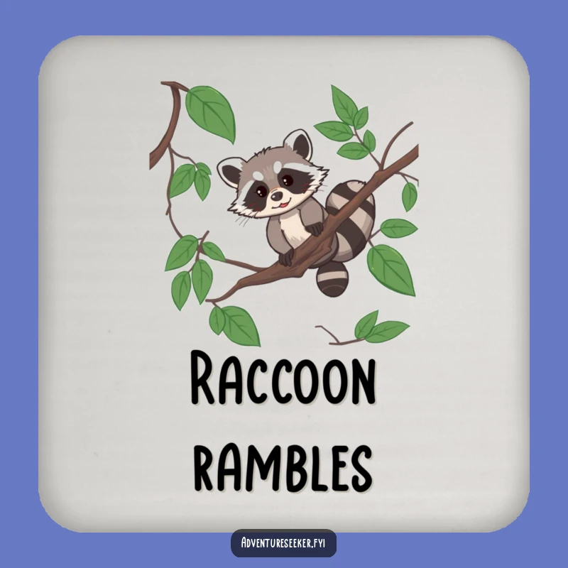 Funny Raccoon Acrobat Coasters - Resourceful Table Protection, Cute Funny Gift Set