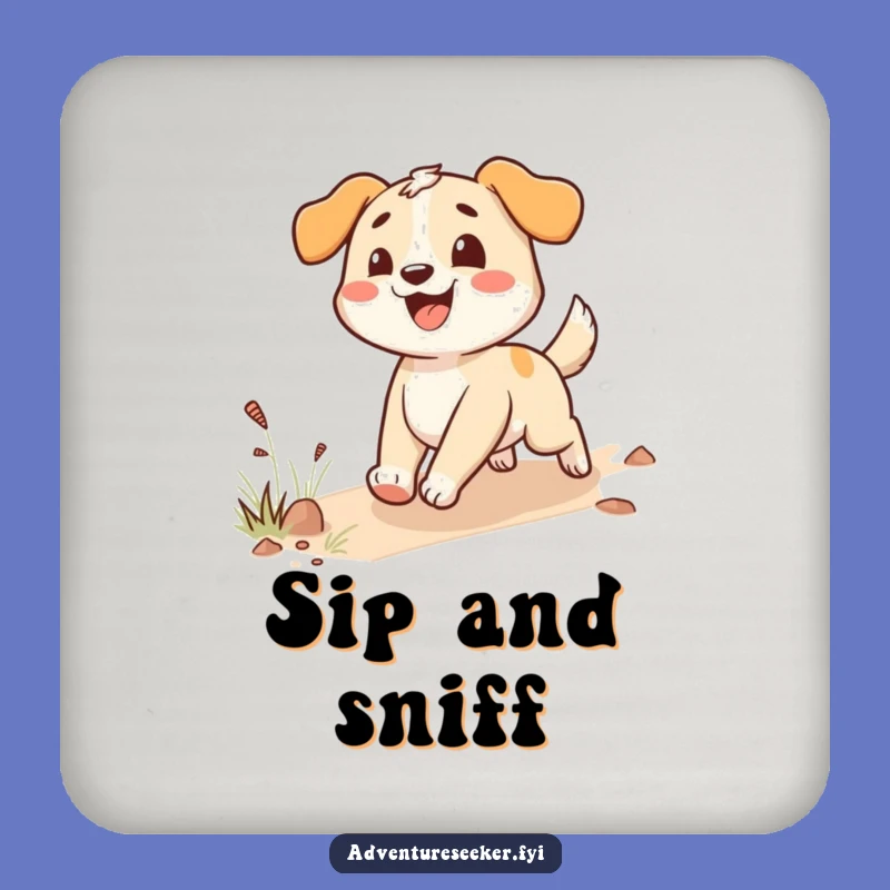 Funny Happy Dog Coasters: Enthusiastic Drink Guards, Perfect Funny Gift for Dog Homes!