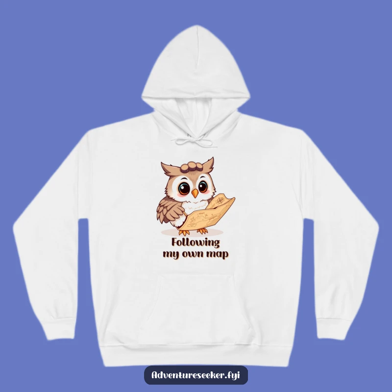 Funny Owl Navigator Hoodie: Cozy Scholar Character, Warm Laughs Gift